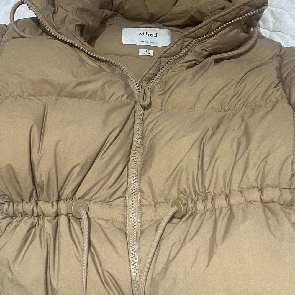 Aritzia Wilfred Laramie Puffer Coat in Oxford Tan Size Small - Picture 5 of 10